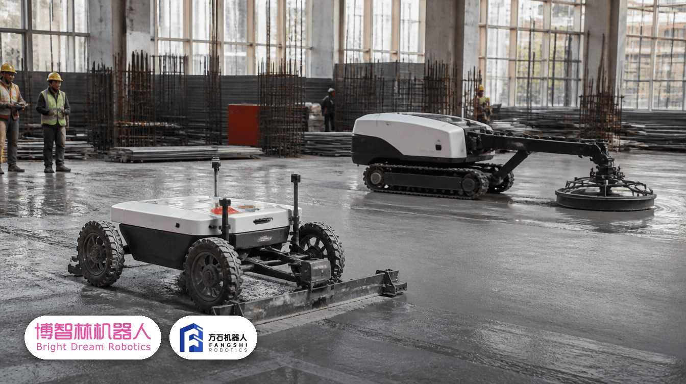Construction robots from Bright Dream Robotics and Fangshi Robotics