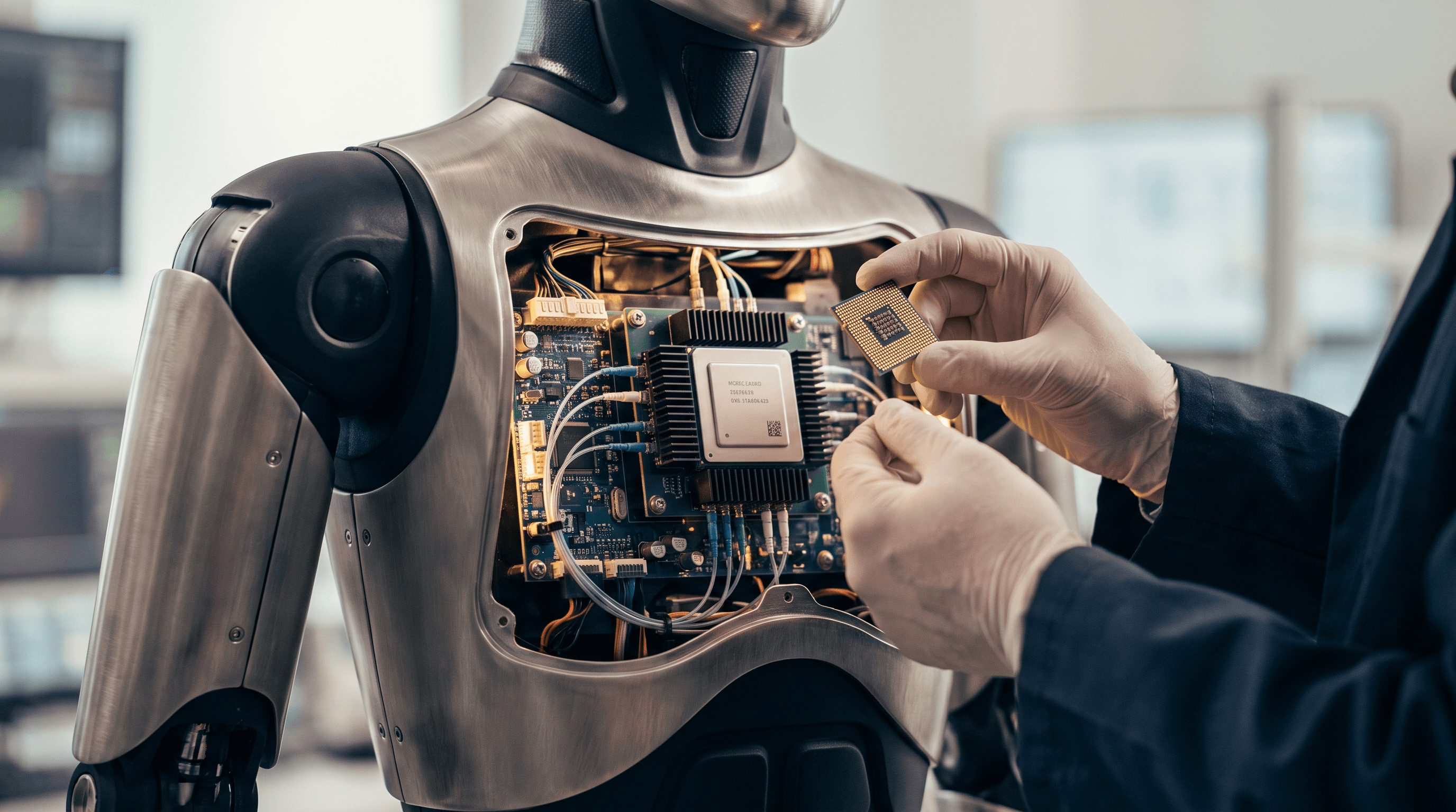 Electronics inside a humanoid robot