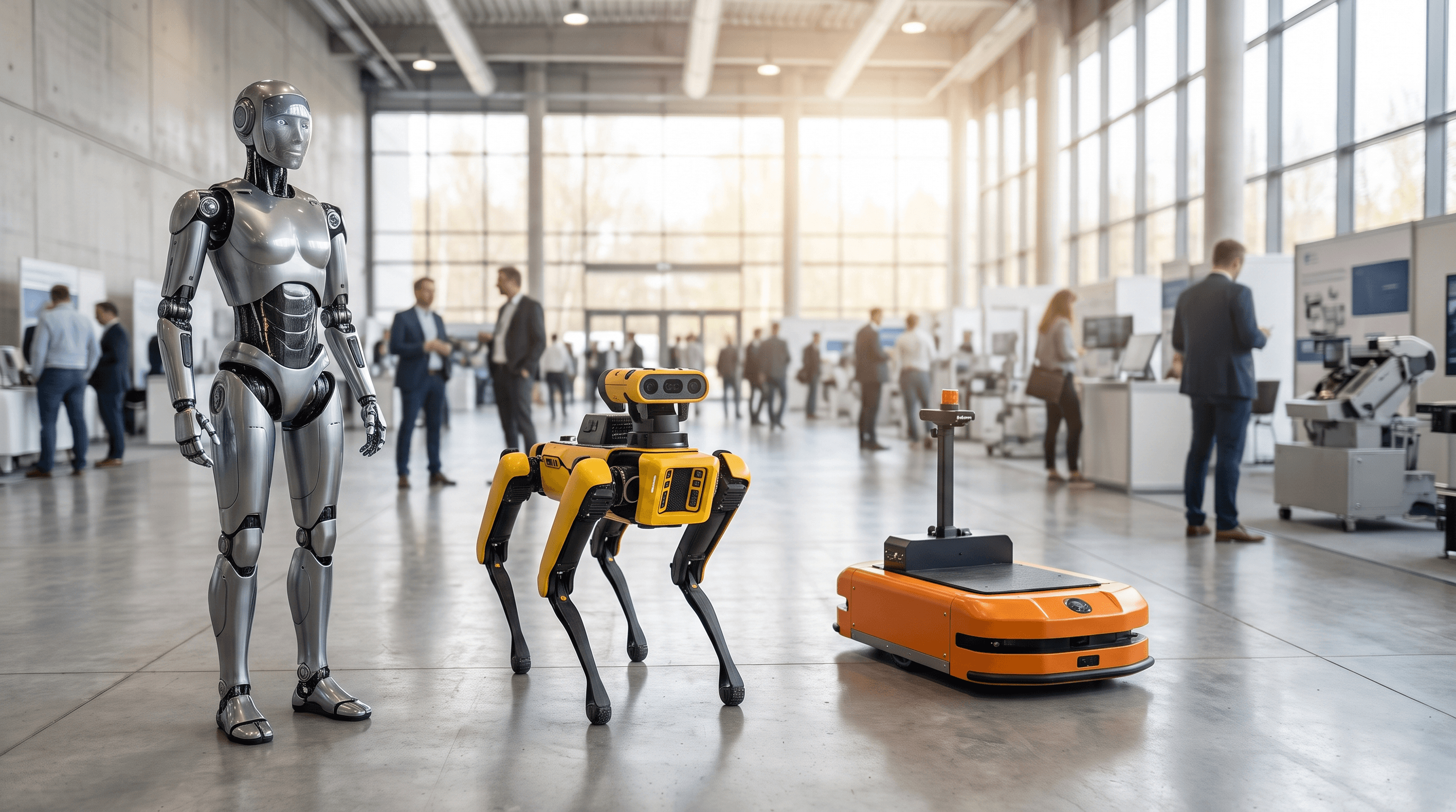 Different robot types together in one venue