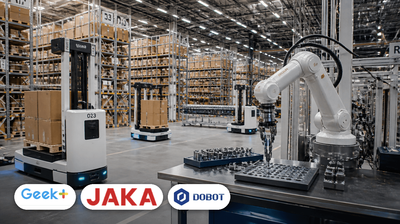 Warehouse robots and collaborative arms on the assembly floor