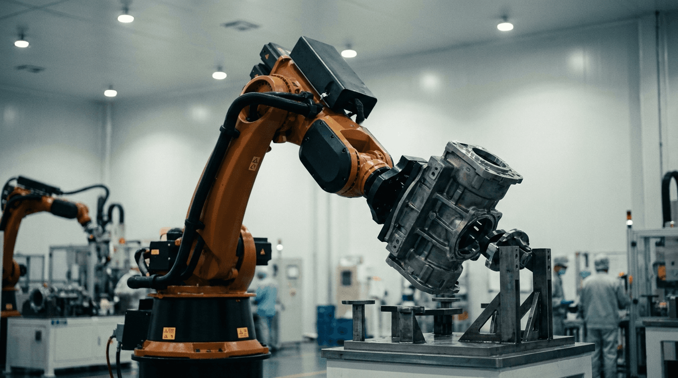 STEP industrial robot with proprietary servo drives