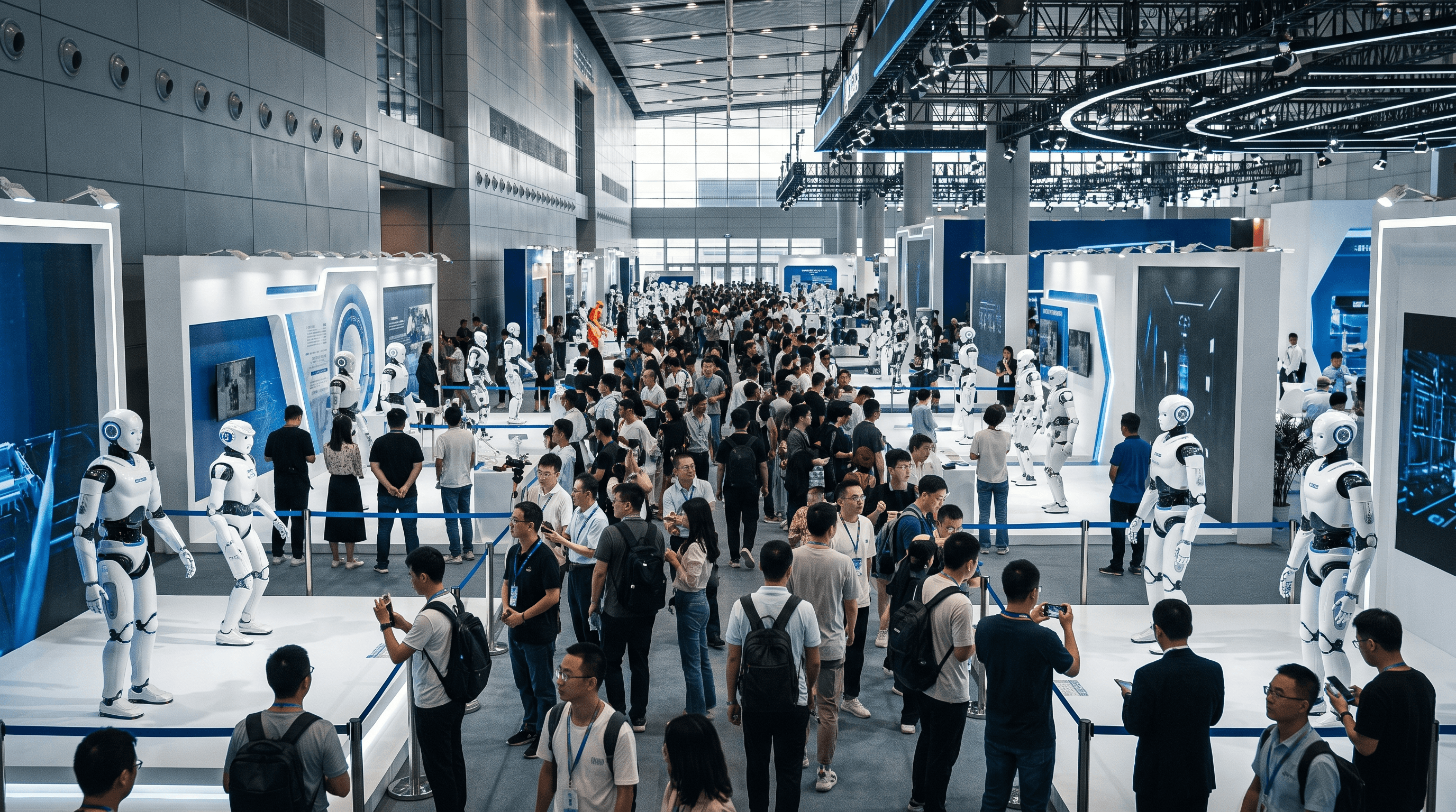 Exhibition hall at the World Robot Conference